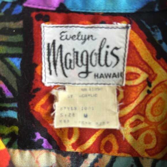 Evelyn Margolis United Airlines Hawaiian Vintage 60s Steward Shirt Size Medium - Picture 7 of 12